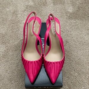 Lauren Ralph Lauren Sport Pink Slingback Heels